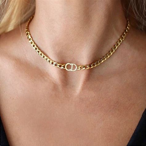 dior petaldior petit cd choker|Petit CD Choker Necklace Gold.